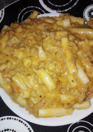 A picture of Double creamy cheese macaroni.