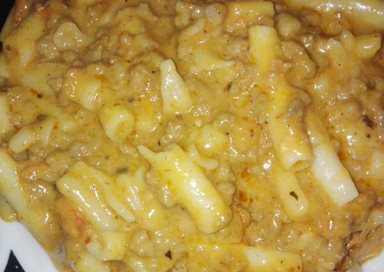 Steps to Make Ultimate Double creamy cheese macaroni