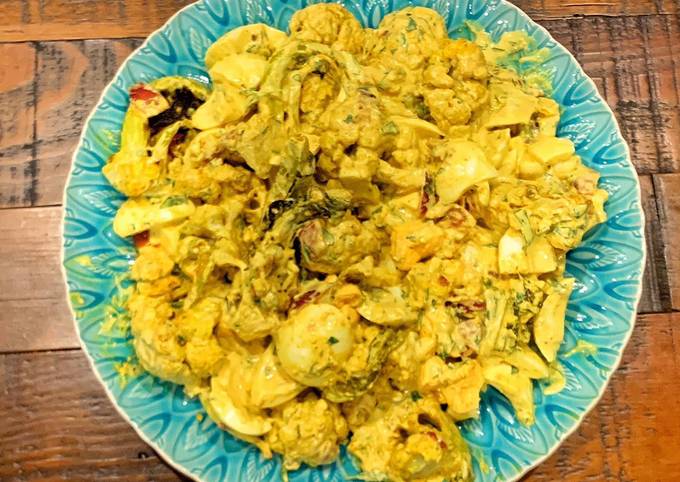 Curried egg and cauliflower salad