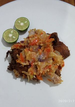 Foto resep Ikan asap sambal bawang