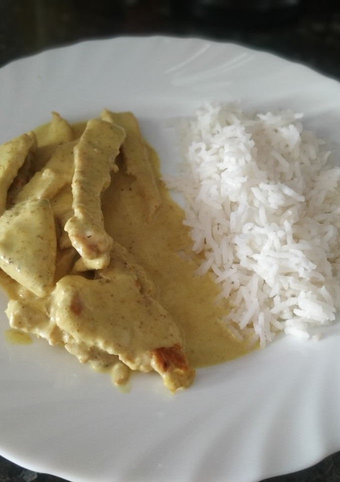 Una foto de Pavo al curry con leche de coco