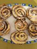 Mohnschnecken mit Puderzuckerguss