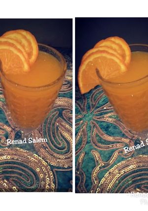 صورة لوصفة عصير البرتقال بطريقة جديدة 🍹💛