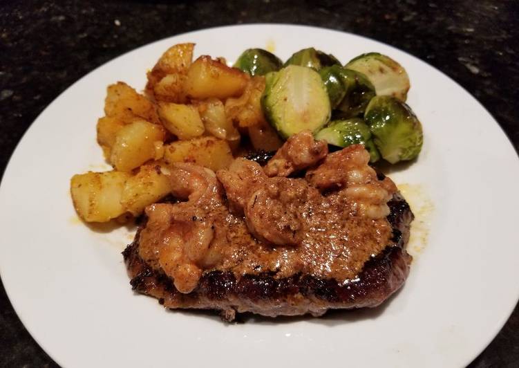 Easiest Way to Make Favorite Cajun Shrimp Sauce (over Steak)