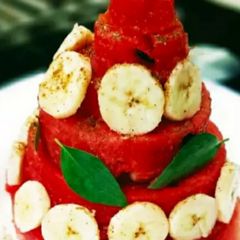 A picture of Watermelon cake.