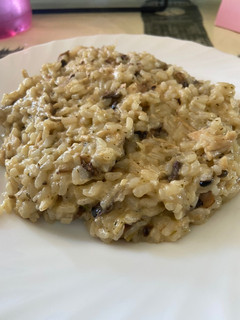 Una foto de Risotto de pollo y champiñones con Mambo