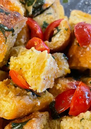 義大利麵包沙拉Panzanella 的食譜成品照片