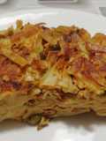 Pizza di pasta con tagliatelle