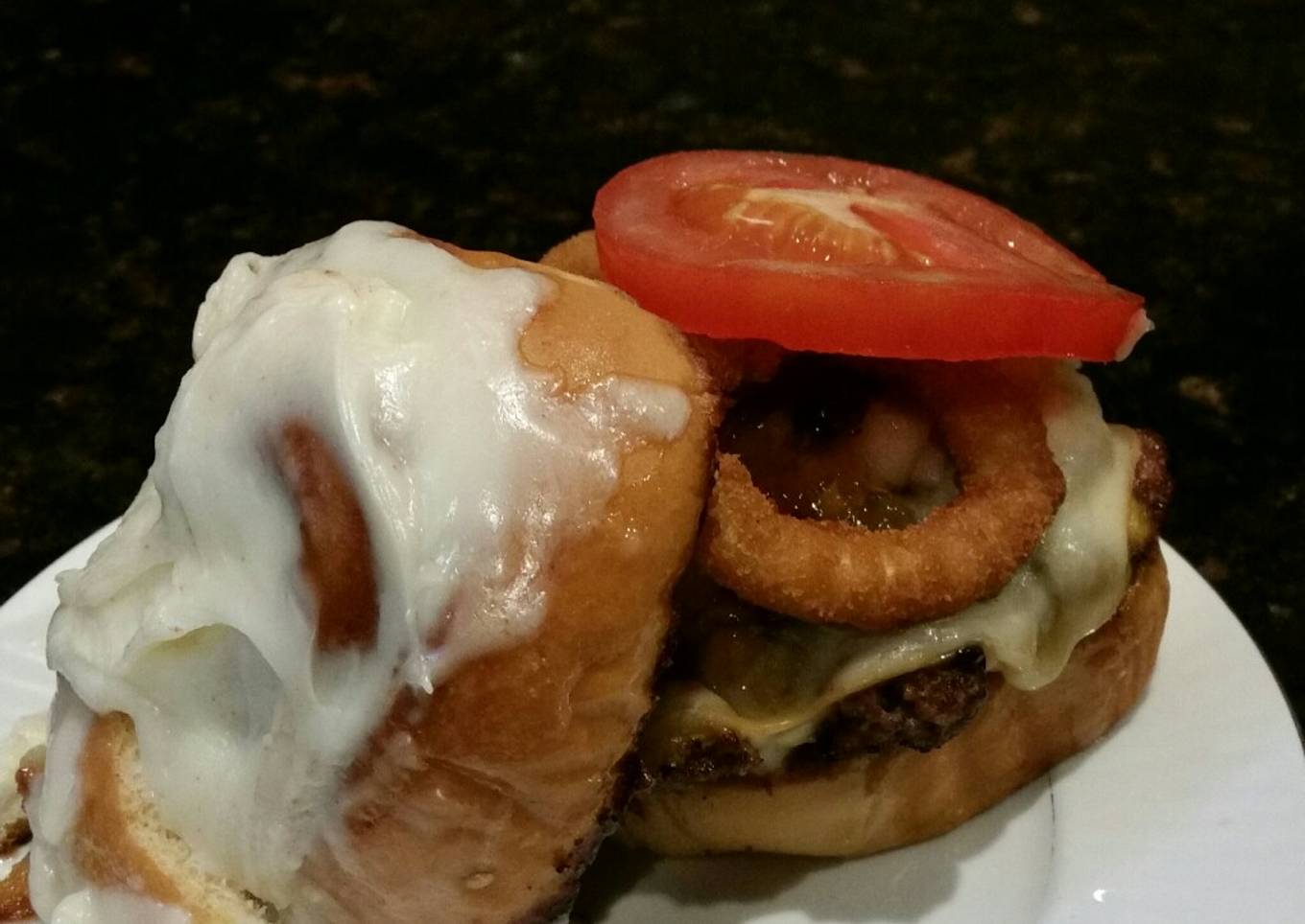 Brad's cinnamon roll burger