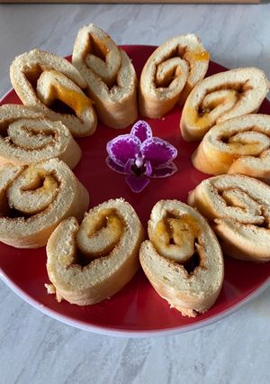 Piskótatekercs 🍑 recept fotója