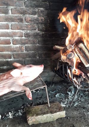 Una foto de Lechón a la parrilla para fin de año🔥