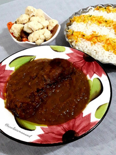 عکسی از دستور فسنجان کدو حلوایی