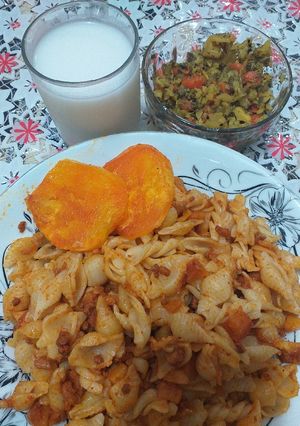 عکسی از دستور ماکارونی