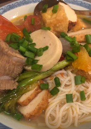 Hình của món Bún riêu tôm.