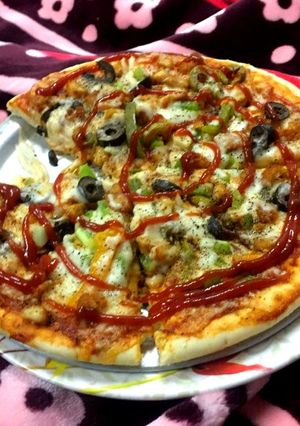 A picture of Chicken pizza.