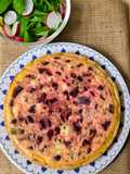 Tarta salada de remolacha y queso cottage con masa casera de harina de almendras 🥧alta en proteínas