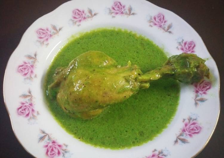 Steps to Prepare Perfect Quick And Healthy Green Chicken
