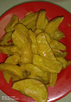Foto resep Potato wedges with salted egg yolk sauce