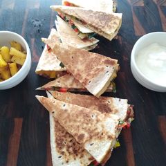 A picture of Quesadillas (two versions).