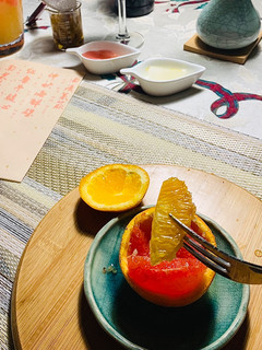 葡柚料理:酒炙葡萄柚 的食譜成品照片