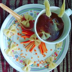 A picture of Hot and Sour Pasta Soup.