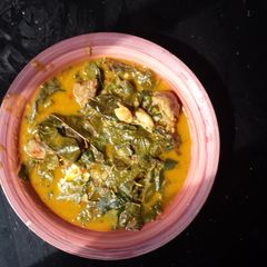 A picture of Oha soup.
