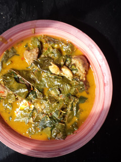 A picture of Oha soup.