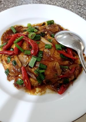 Foto resep Menu anak kos, telur saus tiram