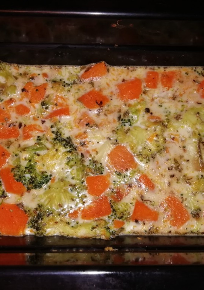 Una foto de Pastel de brócoli y calabaza