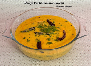A picture of Mango Kadhi-Summer Special.