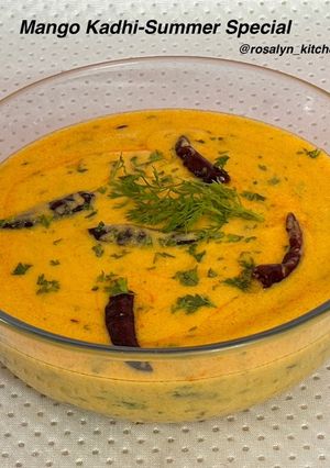 A picture of Mango Kadhi-Summer Special.