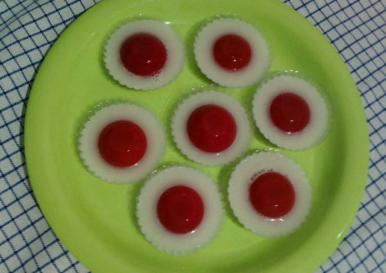 Puding Telor Ceplok Buah Naga