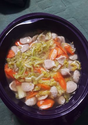 Foto resep Sayur sawi putih baso wortel