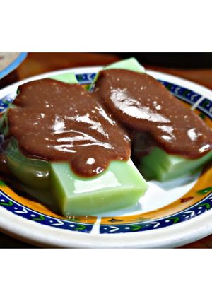Foto resep Puding pandan with choco vla