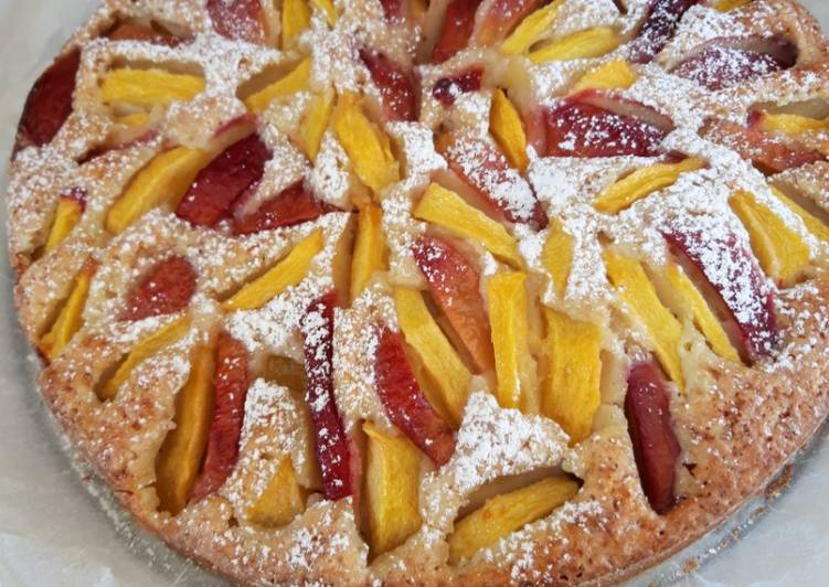 Torta veloce di pesche