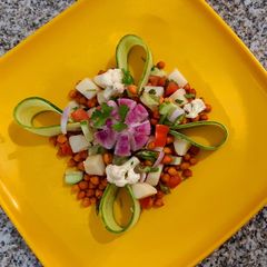 A picture of Blackgram-Potato Salad.