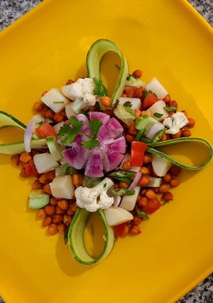 A picture of Blackgram-Potato Salad.