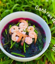 canh rau dền đỏ tôm