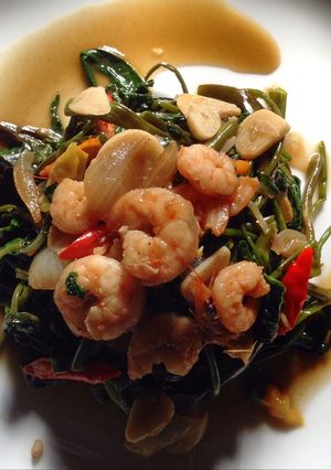 Foto resep Tumis kangkung udang