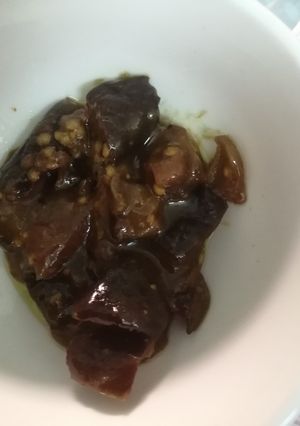 صورة لوصفة باذنجان بالحمر 🍆😋😋