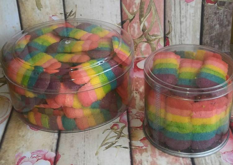 Resep: EnakLidah kucing rainbow