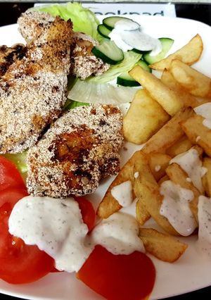 A picture of My Breaded chicken with Linseed coating 🤗.