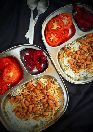 A picture of Rajma chawal.