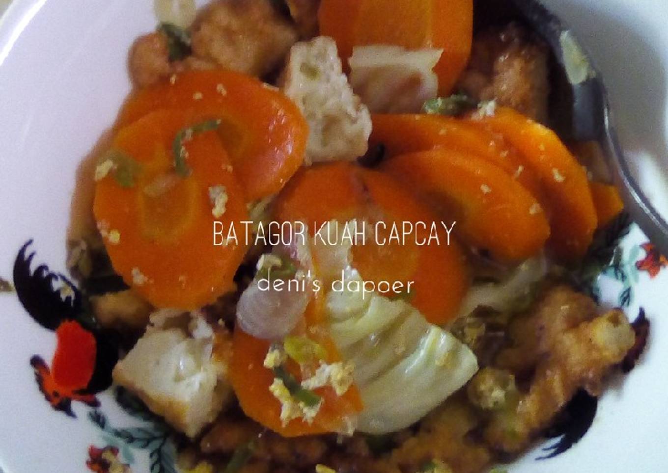 Batagor kuah capcay