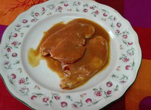 Foto principal de Filetes de pechuga de pavo en salsa española hecha en Thermomix