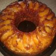 Torta invertida de durazno
