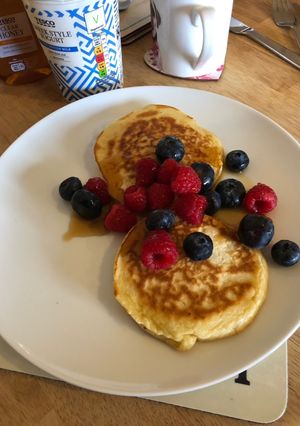A picture of American pancakes.