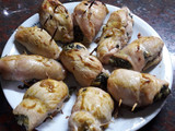 Rollitos de pollo con espinaca