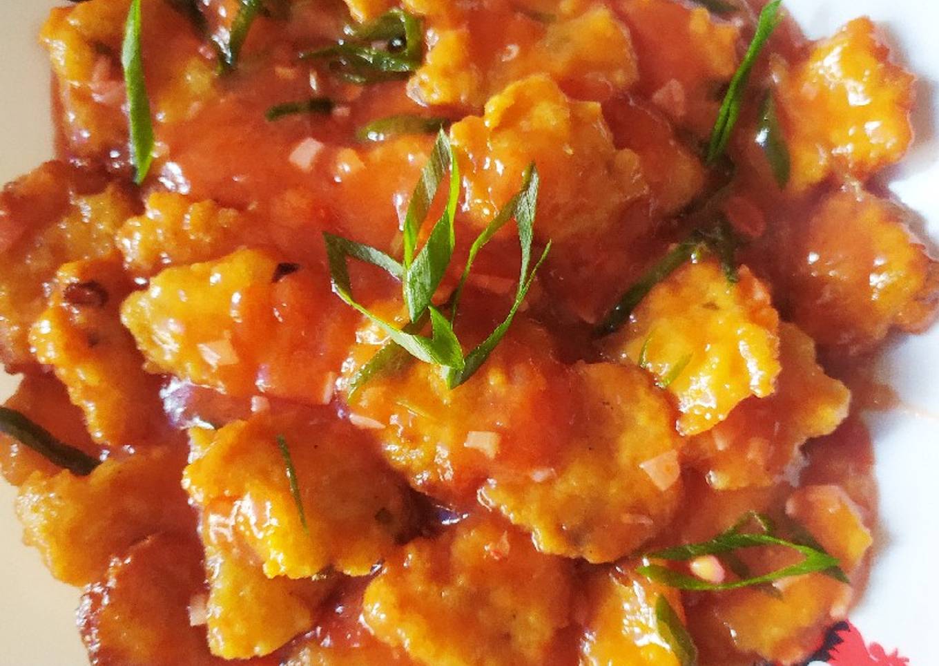 Tahu crispy saus asam manis