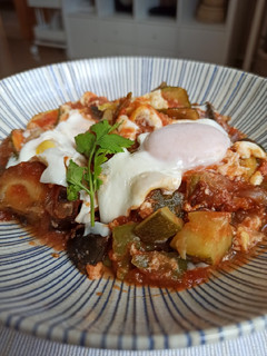 Una foto de Huevos al pisto